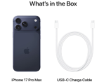 Apple iPhone 17 Pro Max 256 GB: 6.9-inch Display with ProMotion, A19 Pro Chip, Best Battery Life in Any iPhone Ever, Pro Fusion Camera System, Center Stage Front Camera; Deep Blue - Image 4
