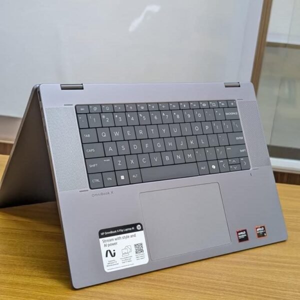 HP OmniBook X Flip 2-in-1 Laptop Next Gen AI 14-FK0007NE | 14" 3K Touchscreen | AMD Ryzen AI 5 | 16GB LPDDR5 RAM | 1TB SSD | Windows 11 | Meteor Silver | En/Ar Keyboard | UAE Version